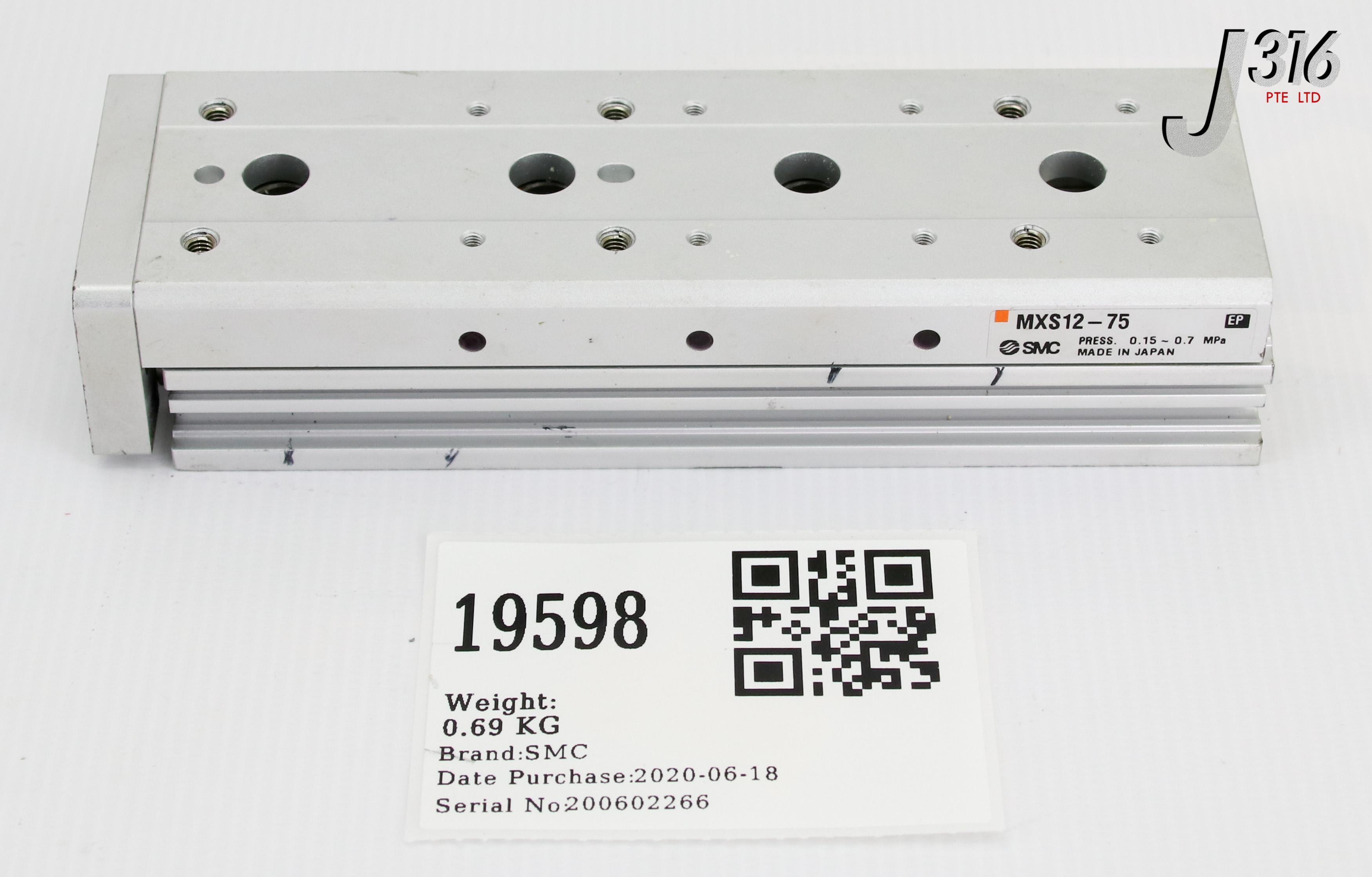 happy!品 19598 SMC PNEUMATIC SLIDE CYLINDER MXS12-75 | eBay